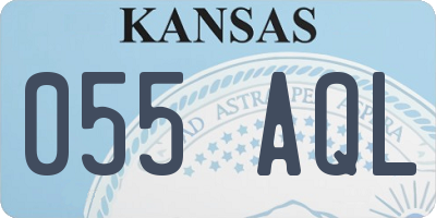 KS license plate 055AQL