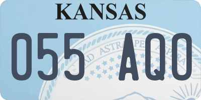 KS license plate 055AQO