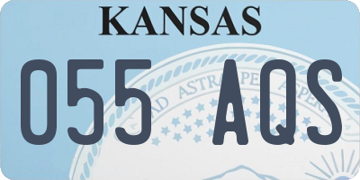 KS license plate 055AQS