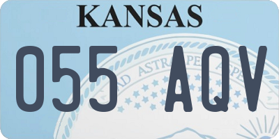 KS license plate 055AQV