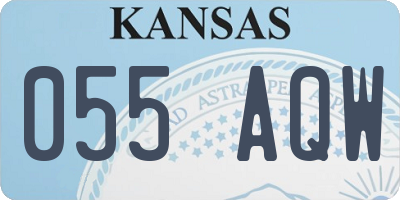 KS license plate 055AQW