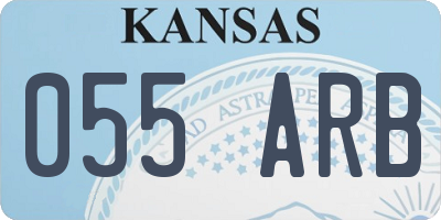 KS license plate 055ARB