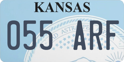 KS license plate 055ARF