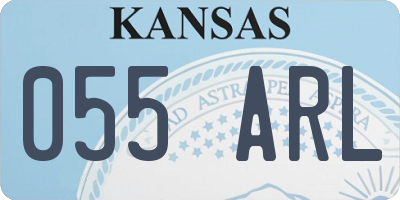 KS license plate 055ARL