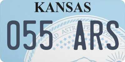 KS license plate 055ARS