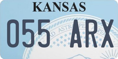 KS license plate 055ARX