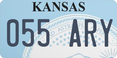 KS license plate 055ARY