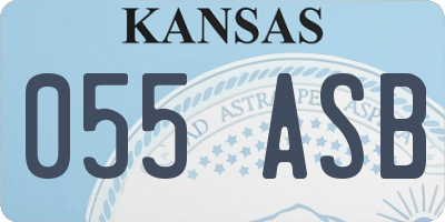 KS license plate 055ASB