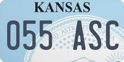KS license plate 055ASC