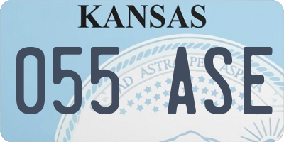 KS license plate 055ASE