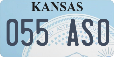 KS license plate 055ASO