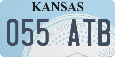 KS license plate 055ATB