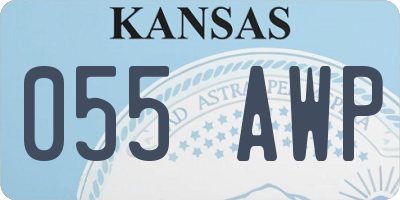 KS license plate 055AWP