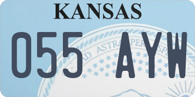 KS license plate 055AYW