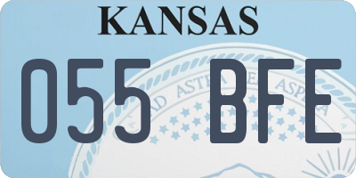 KS license plate 055BFE