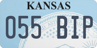 KS license plate 055BIP