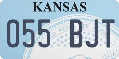 KS license plate 055BJT