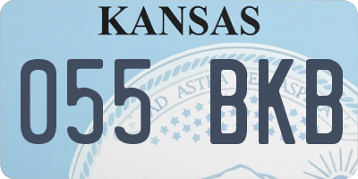KS license plate 055BKB