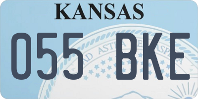 KS license plate 055BKE