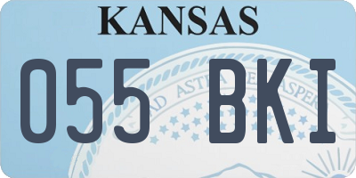 KS license plate 055BKI