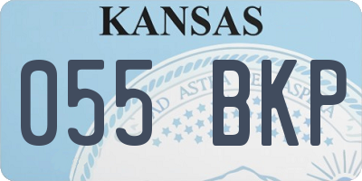 KS license plate 055BKP