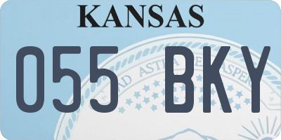 KS license plate 055BKY