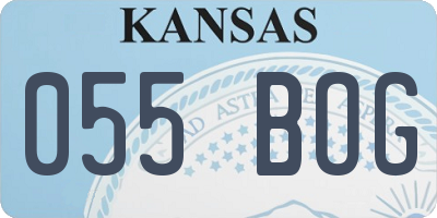 KS license plate 055BOG