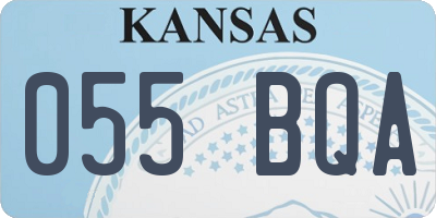 KS license plate 055BQA
