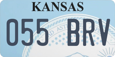 KS license plate 055BRV