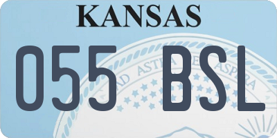 KS license plate 055BSL