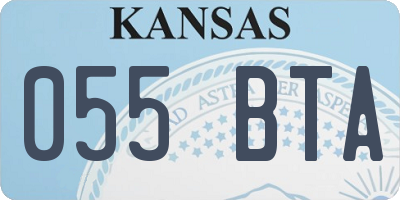 KS license plate 055BTA