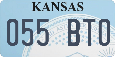 KS license plate 055BTO