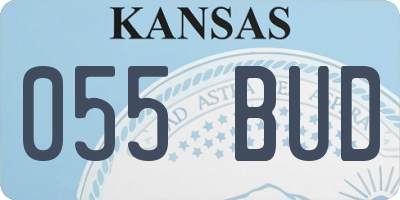 KS license plate 055BUD