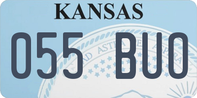 KS license plate 055BUO