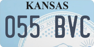 KS license plate 055BVC