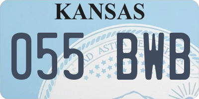 KS license plate 055BWB