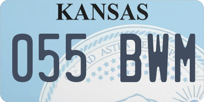KS license plate 055BWM