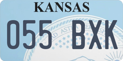 KS license plate 055BXK