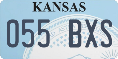 KS license plate 055BXS