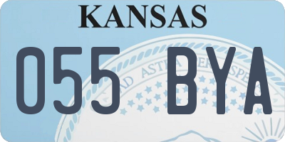 KS license plate 055BYA