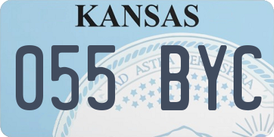 KS license plate 055BYC