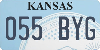 KS license plate 055BYG