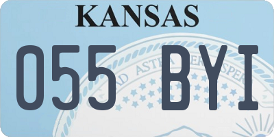 KS license plate 055BYI