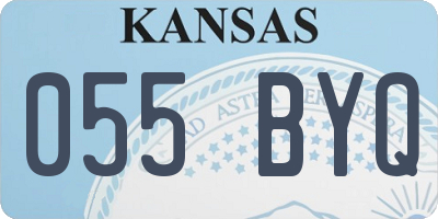 KS license plate 055BYQ