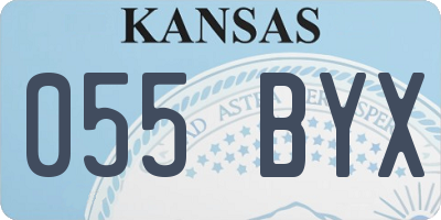 KS license plate 055BYX