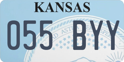KS license plate 055BYY