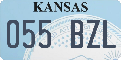 KS license plate 055BZL