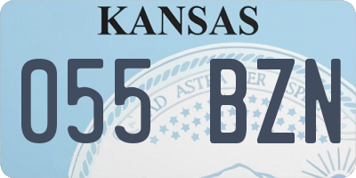 KS license plate 055BZN