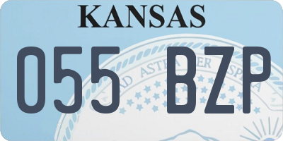 KS license plate 055BZP
