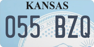 KS license plate 055BZQ